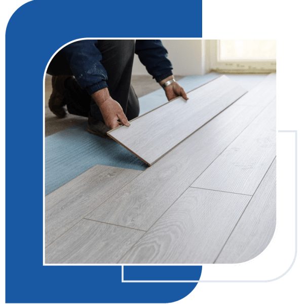 carpenter fixing the floor and placing in order