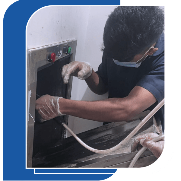 intake door garbage chute cleaning