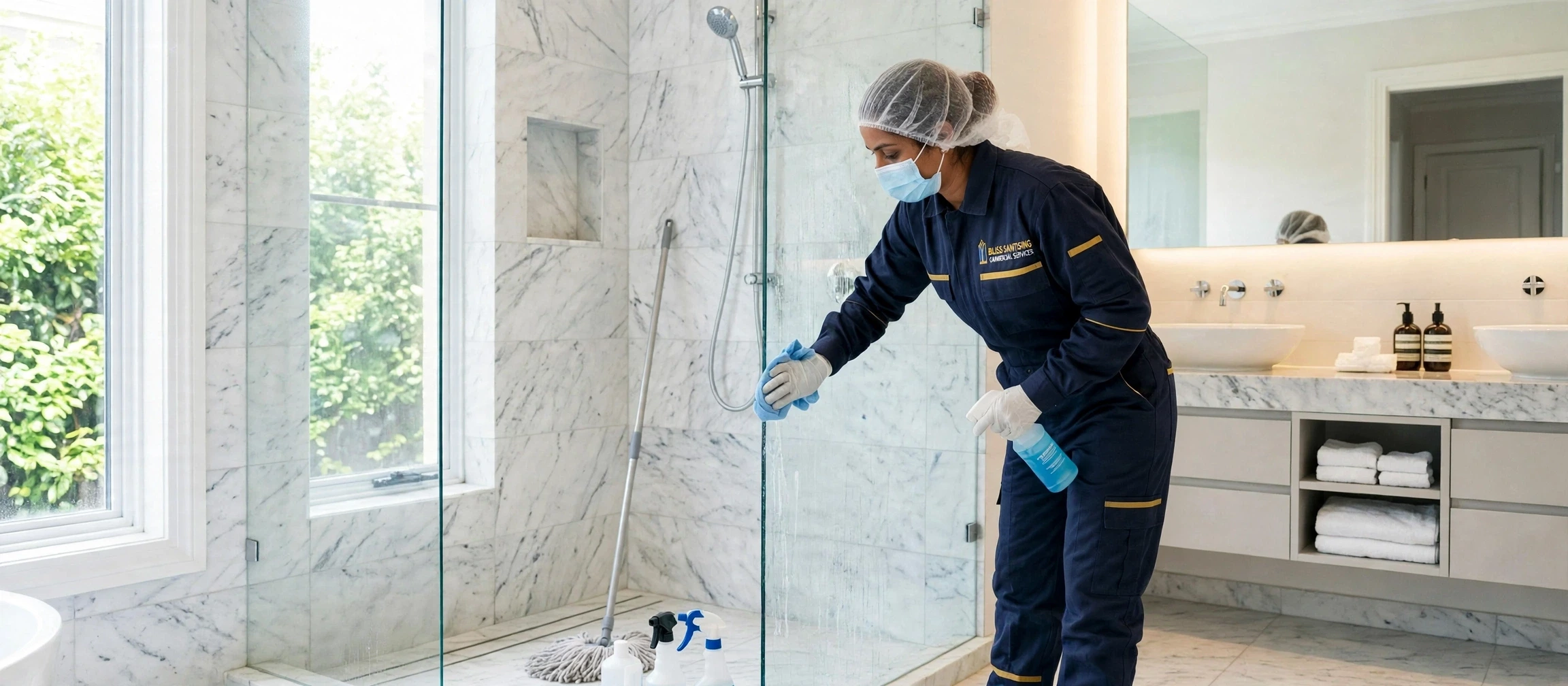 Professional bathroom deep cleaning service in Dubai