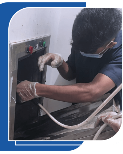 intake door garbage chute cleaning